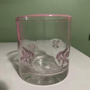 Pink Bow Icon Juice Glass
